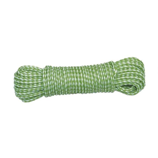 AMIG | Flätad plastsnodd 20120 | Ø4 mm | Polyeten-Polypropen | Vit/Grön