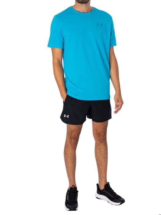 Shorts - UNDER ARMOUR - Launch 5 - Svart - 100% Polyester - Herr