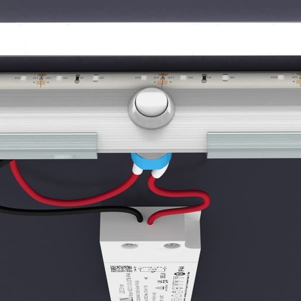 Badrumsspegel med LED-belysning - 40x60cm - GO LED
