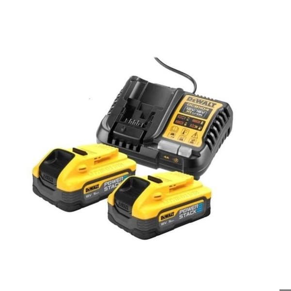 Pack 2 Batterier Powerstack XR 18V DEWALT 5Ah Li-Ion + Laddare - DCB1104H2-QW