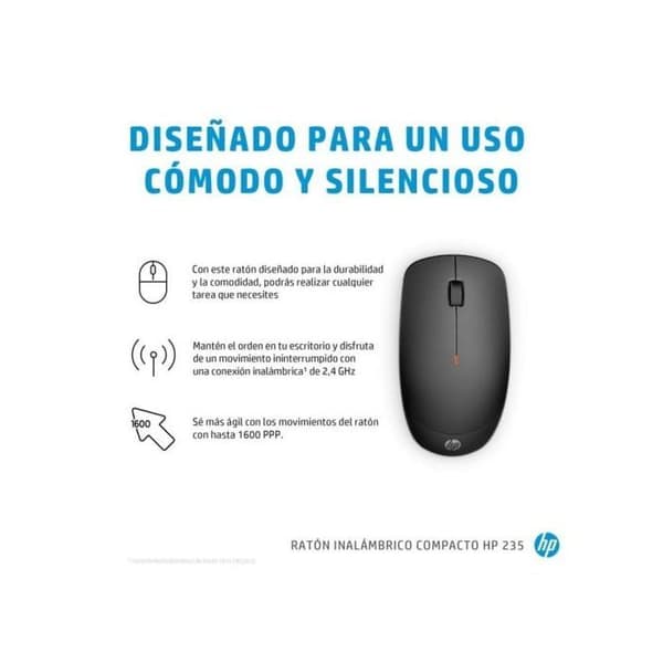 HP 235 Slim Trådlös Mus Nej
