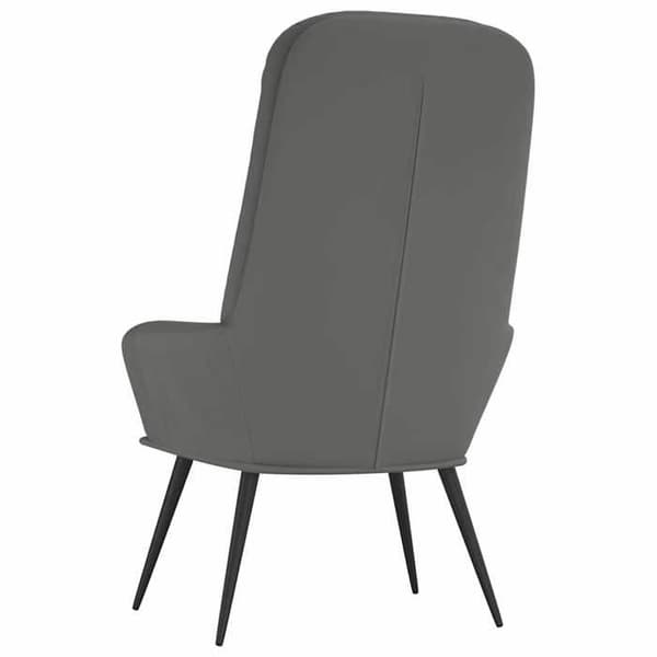 vidaXL Grå velour fåtölj 341195