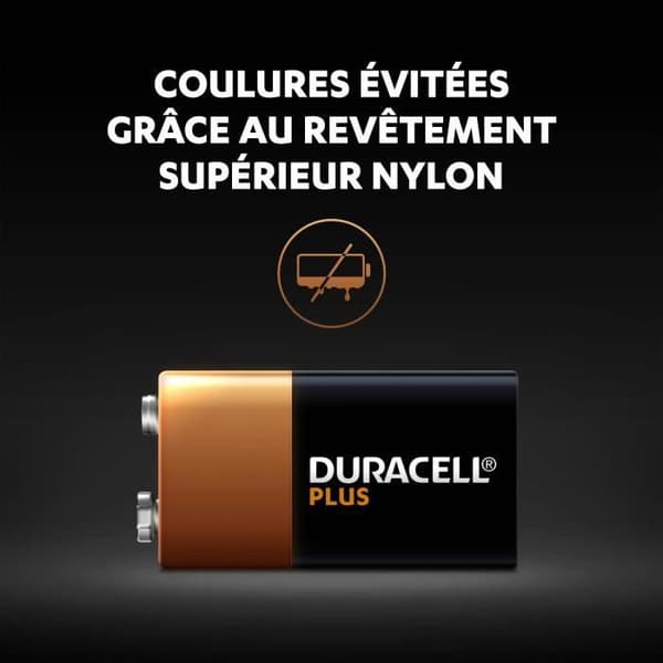Duracell Plus 9V alkaliska batterier, 6LR61 MN1604, 2 st