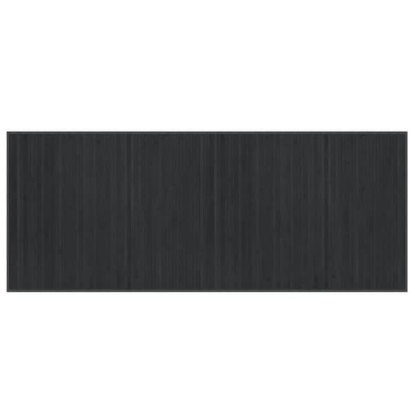 vidaXL Rektangulär matta grå 80x200 cm bambu, vardagsrumsmatta, köksmatta, rektangulär matta, sovrumsmatta 376910