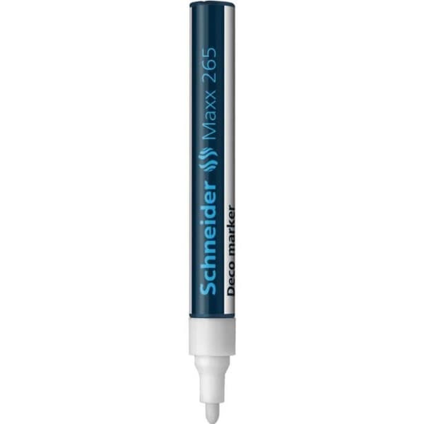Maxx 265 Kritmarkör Pte Ogive 2-3 mm vit - SCHNEIDER - Raderbar - Opak