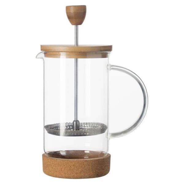 Kaffekanna 60 cl i glas och bambu - Transparent - D 9 cm