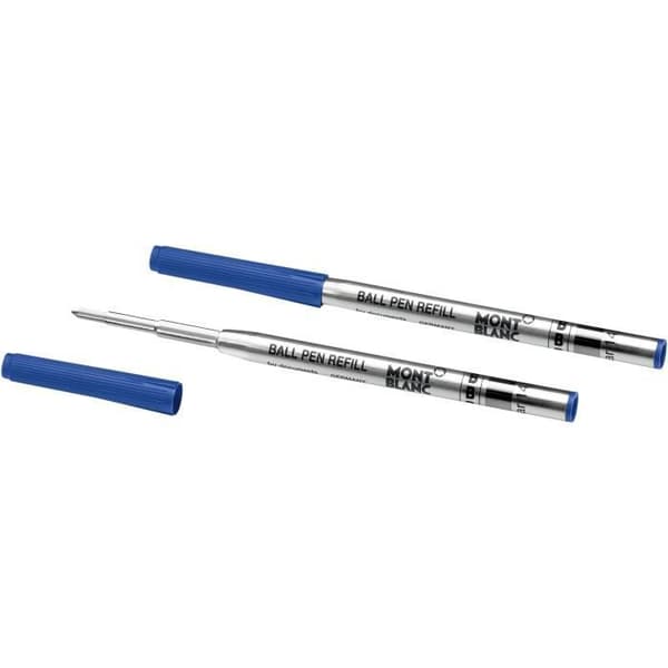 Montblanc 2 refill per penna a safe point B Royal Blue blu 128215