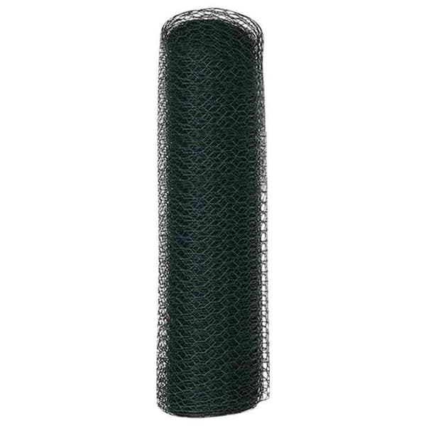 vidaXL Hexagonal stängsel Grön 0,6 x 10 m PVC 42005338