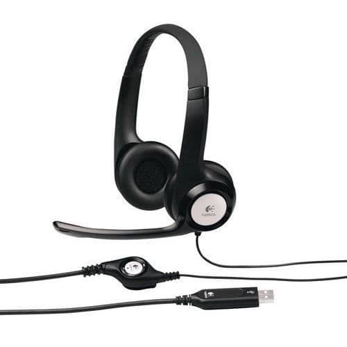 Logitech H390 USB-hörlurar med brusreducerande mikrofon - Svart