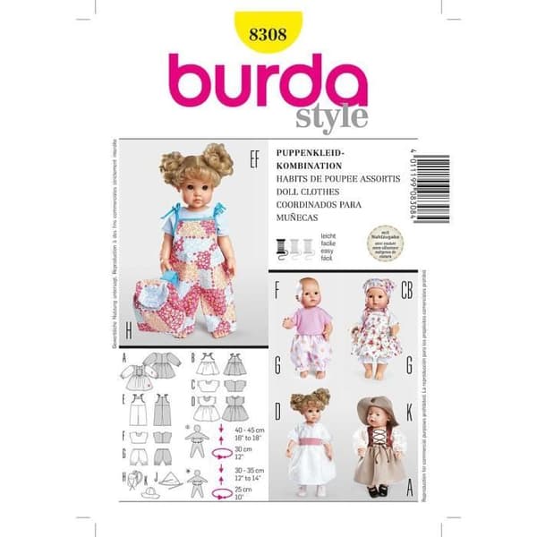 Mönster Burda Creative 8308 Koordinater