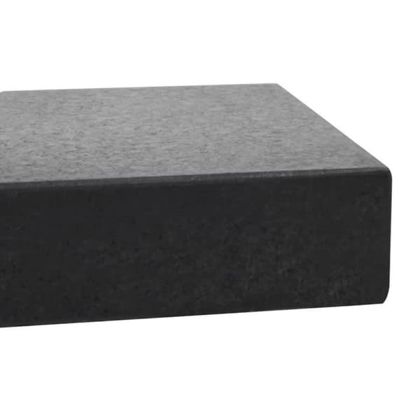 Parasolfot - vidaXL - Rektangulär - Granit 25 kg - Svart - Rostfritt stål