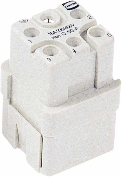 Koppling - Harting - 5 poler - 16 A - 600 V - Kvinnlig insats