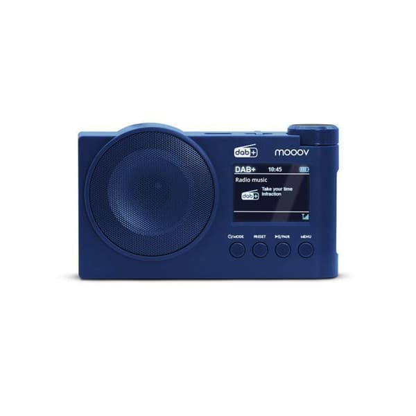 Digitalradio DAB+, FM, Bluetooth och väckarklocka - blå