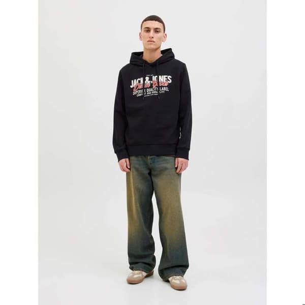 Jack & Jones logotröja med huva