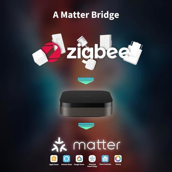 Aqara Hub M3 — Multi-protokoll Matter-kontroller (Zigbee, Thread, Bluetooth, Wi-Fi), PoE, IR 360°, 8 GB