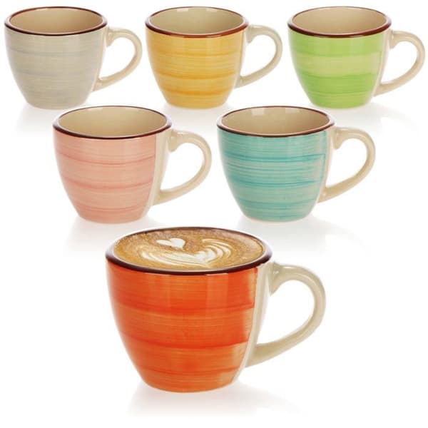 Espresso-set - COM-FOUR - CF15329 - Keramik - 6 delar - Modern design