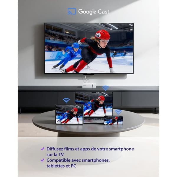 STRONG - LEAP-S3+V2 - Streaming Box Google TV 4K - Chromecast - Wifi - Bluetooth - Google Assistent - Dolby Atmos/Vision - HDR