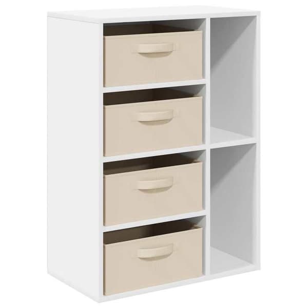 vidaXL Buffé med låda Vit 60 x 33,5 x 84 cm 8000468