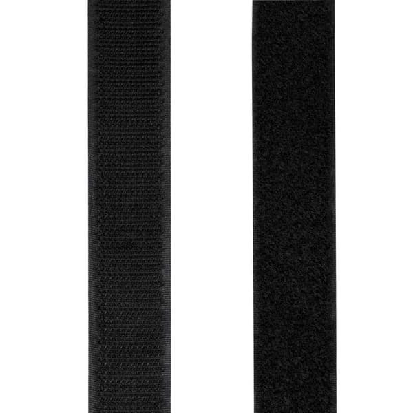 Velcro dubbelsidig 25mm 5 meter Svart