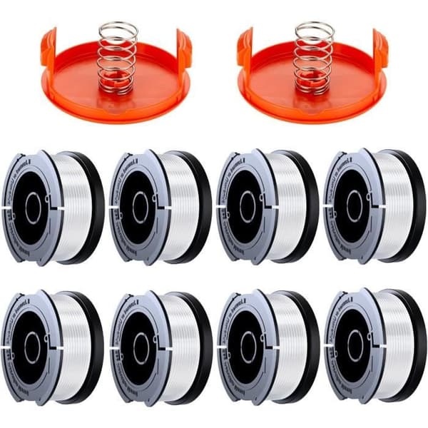 Eventronic 8 Pack Bobin Tråd för Trimmer Kompatibel med Black och Decker Trimmers