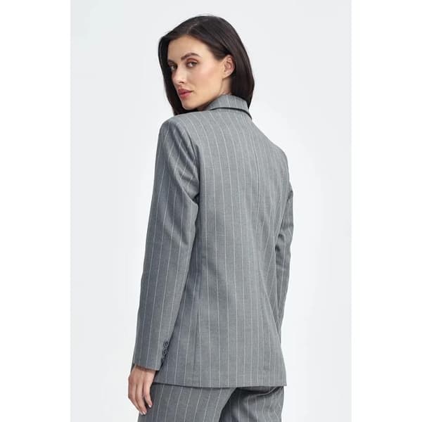 Oversize knäppt blazer för kvinnor Nife Randig