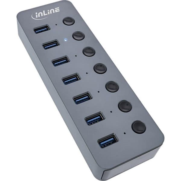 Annan USB-kringutrustning Inline - 35395D - Hub - 7 x USB 3.2 Gen 1 - Desktop ()
