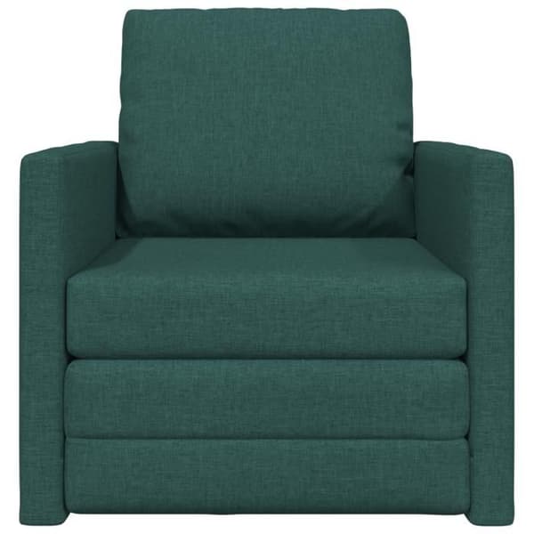 Soffa säng 2 i 1 Mörkgrön 74x77x81 cm Tyg