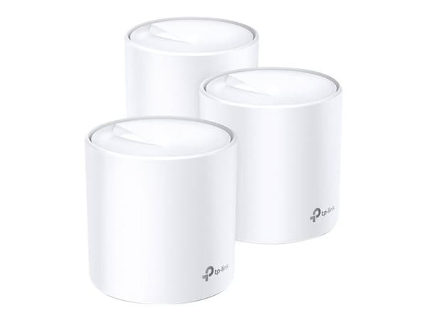 WiFi 6 Mesh-system - TP-Link - Deco X60 (3-Pack) - AX5400 Mbps - Täckning 660 - Enkel installation