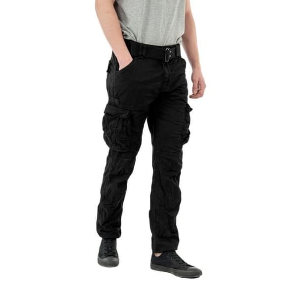 Schott ARMY BELT cargo byxor - Svart - Herr