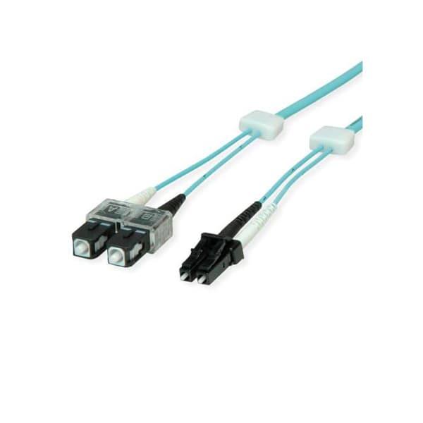 Fiberkabel - EasyLan - 3 m - Turkos - OM3 - LC/SC - 50μm