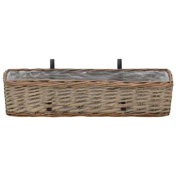 vidaXL Balkongkruka 2 st Wicker med PE Foder 60 cm