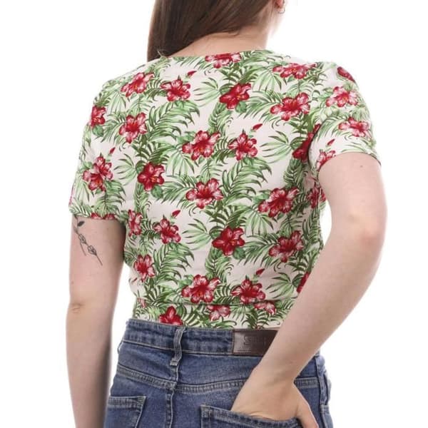 Blus Vit/Röd med blommor Dam Vero Moda Easy
