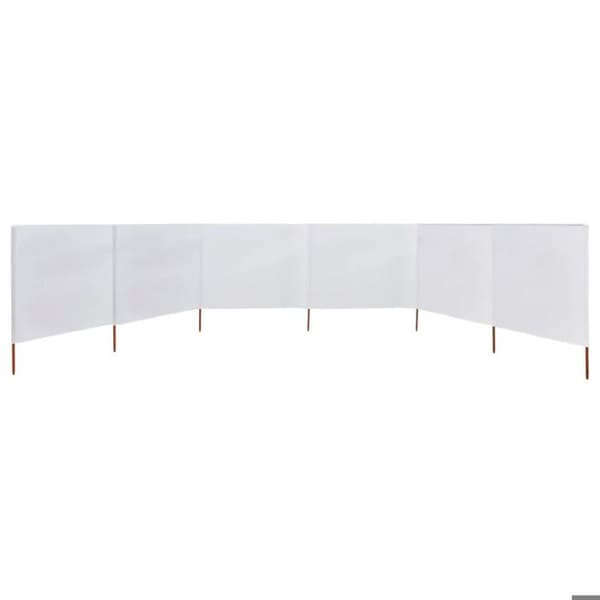 Paravent - vidaXL - 6 paneler - Non-woven tyg - Trä - Elegant utomhus
