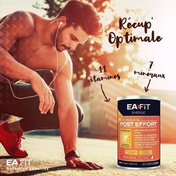 Eafit Energy Drink Post Effort Orange Taste 457g