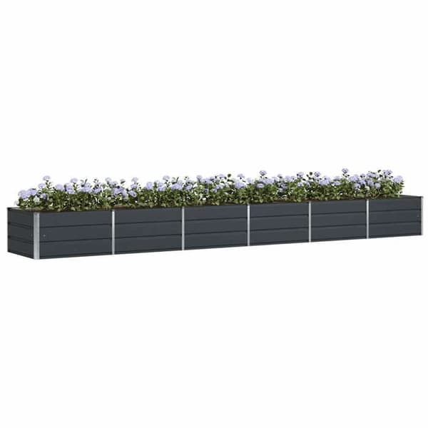 vidaXL Blomlåda Antracit 480 x 80 x 45 cm Stål 42018200