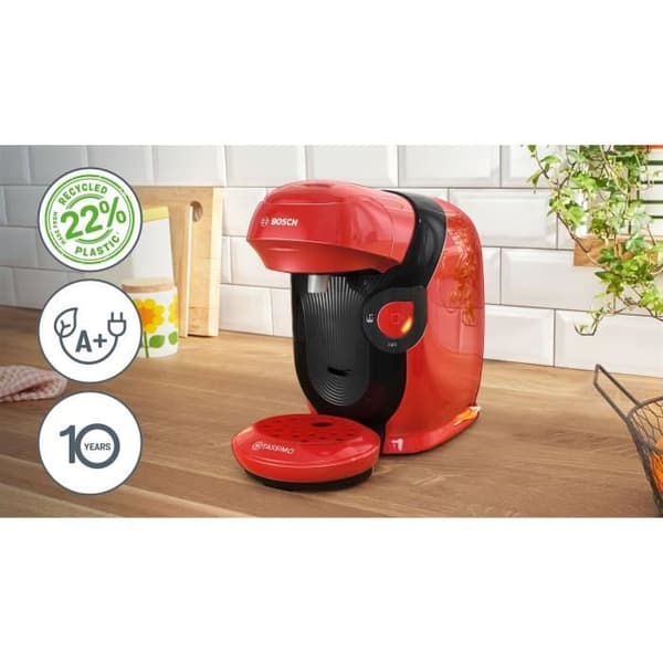 Multidryckes kaffemaskin - BOSCH - TASSIMO - T11 Style röd - 1400 W