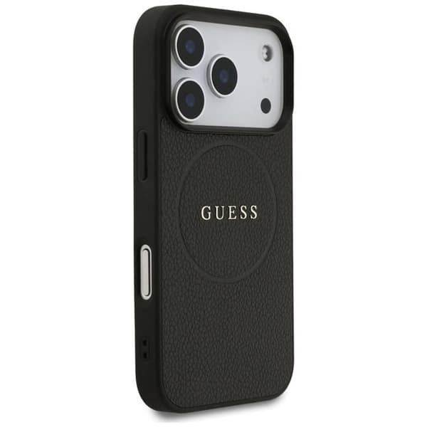 Guess Grained Ring Case med MagSafe för iPhone 17 Pro 6.3" Svart