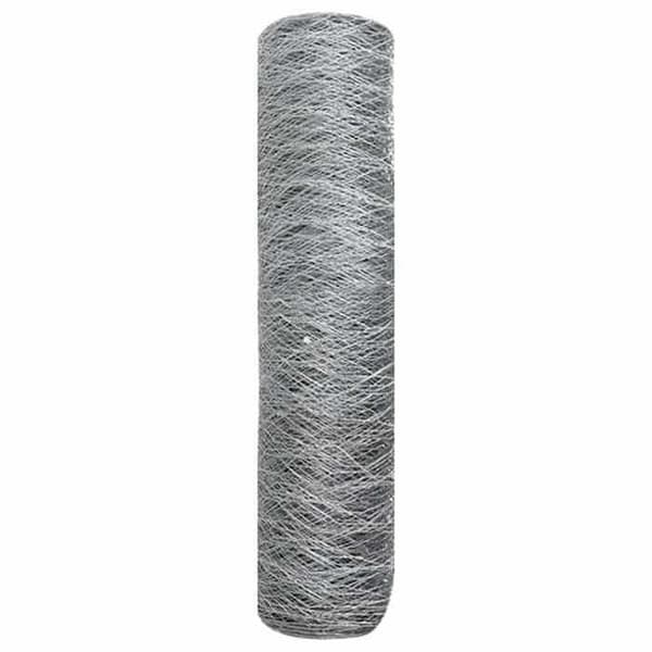 vidaXL Hexagonal stängsel Silver 0,4 x 10 m Galvaniserat stål 42005628