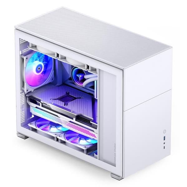 MATX-chassi - JONSBO - D31 - Härdat glas - Vit - Elegant design