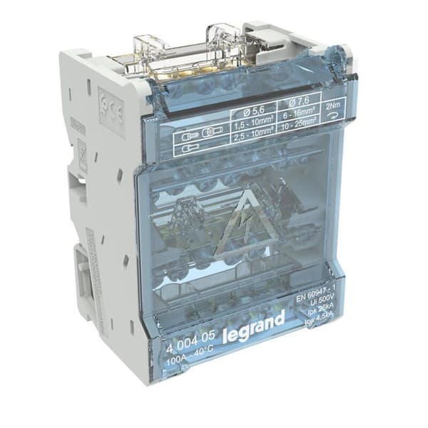 Modulär fördelare - LEGRAND - 4p 100a 4m - Vit - Inomhus