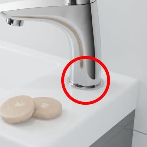 Kökskran - Basring - Kromad plast - Inre diameter 40mm - Kromad finish
