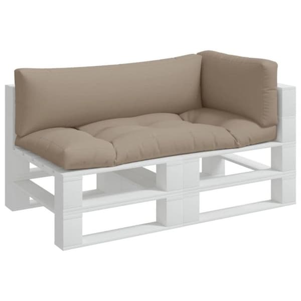 Palettkuddar set om 3 taupe tyg