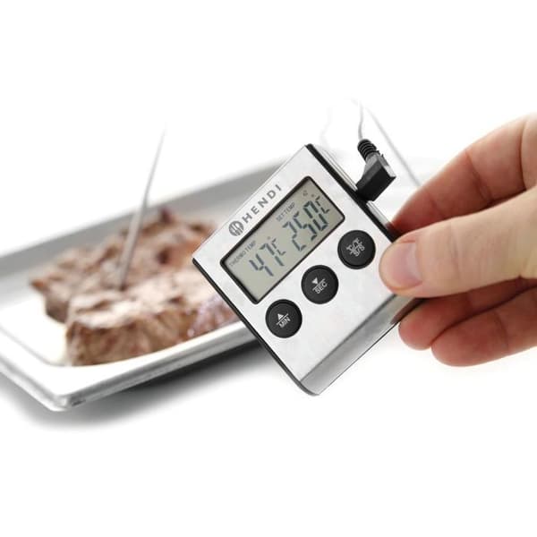 Hendi Termometer/timer för stekning, INOX - 271346