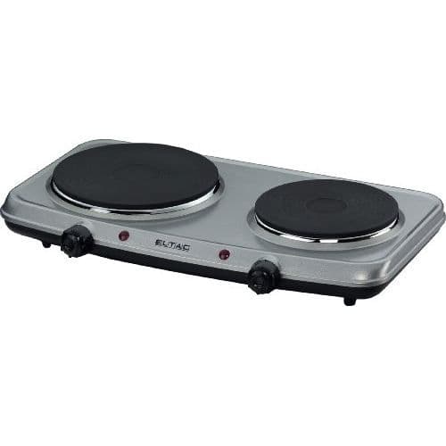 ELTAC DK 28 häll - Dubbel häll - Effekt 2500 W - Grå