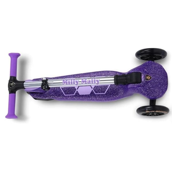 Scooter - Milly Mally - Jelly Violet - 3 hjul - Fällbar - LED