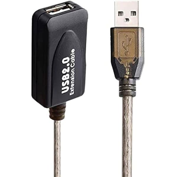 USB 2.0 förlängningskabel - Ewent - 20 meter - Svart - Universell - 480 Mbps