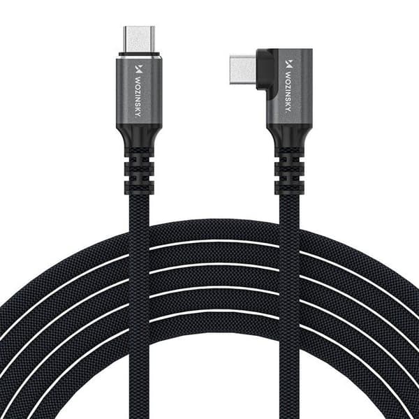 USB-C Thunderbolt 4 240 W böjd kabel 2 m - Svart