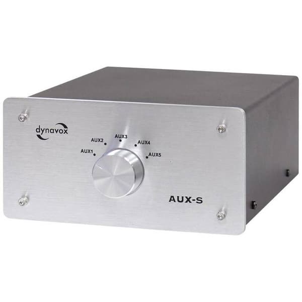 Dynavox AUX-S Switch RCA/audio metalliskt hölje silver