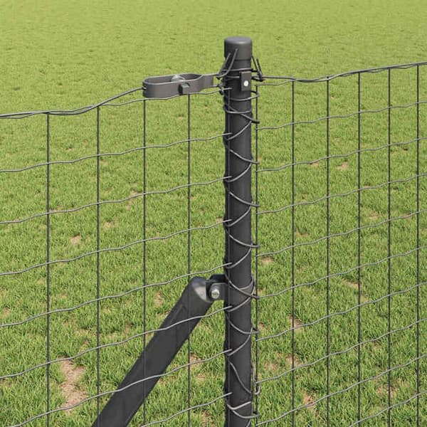 vidaXL Staketstolpe. 13 st Grå Stål 42004209