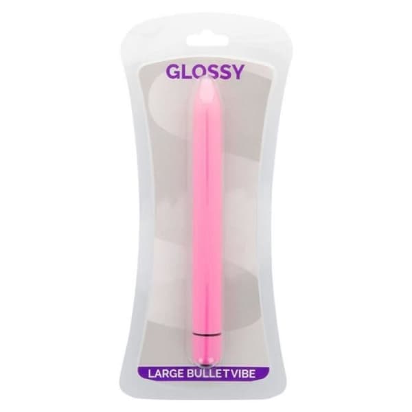 GLANSIG SLIM VIBRATOR DJUP ROSA